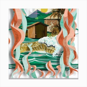 Paper Art Houses 2 Canvas Print