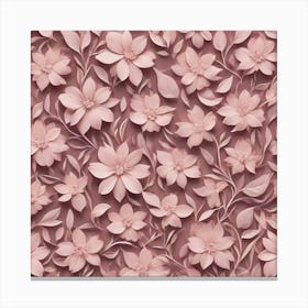 Pink Flowers Wallpaper 1 Canvas Print