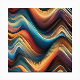 Abstract Wave Pattern Canvas Print