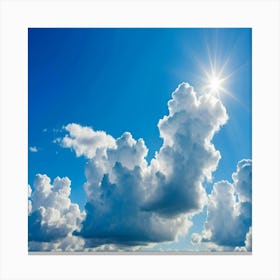 Blue Sky With Clouds Canvas Print