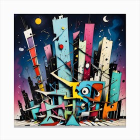 Graffiti City Canvas Print