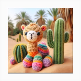 Amigurumi, camel Canvas Print