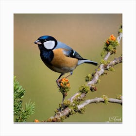 Tit on branch 32 Canvas Print