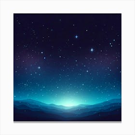 Night Sky With Stars 2 Canvas Print