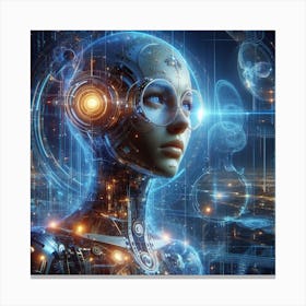 Futuristic Woman 2 Canvas Print