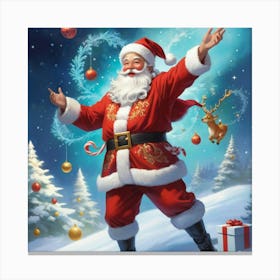 Albedobase Xl A Vibrant And Dynamic Portrayal Of Santa Claus B 3 (1) Canvas Print