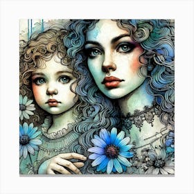 Mother And Child 15 Canvas Print