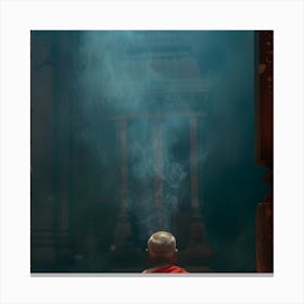 Buddhist Monk Praying 1 Canvas Print