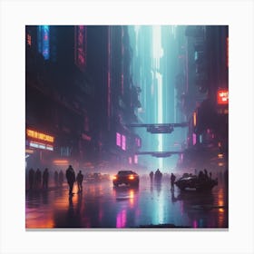 Cyber Streets (Design 2) Canvas Print