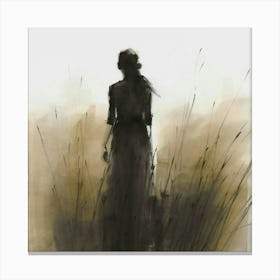 Woman In The Grass Canvas Print