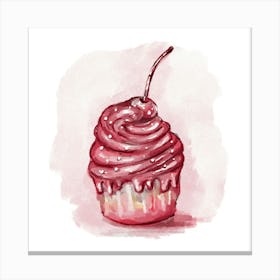 Cupcake, Drawing Canvas Print