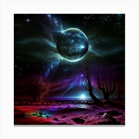 Space Landscape 1 Canvas Print