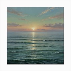 Sunset Over The Ocean 9 Canvas Print