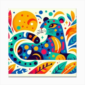 Colorful Leopard 1 Canvas Print