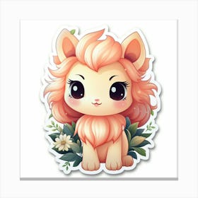 Kawaii Lion Canvas Print