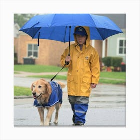 A Photo Of A Kid Walking His Dog In The Sib7rci1t6idg8ncroymja W3ogvtc8sssifmtv3zixog Canvas Print