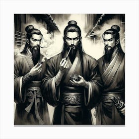 Three Asian Warriors Canvas Print