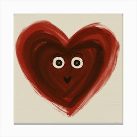 Heart With Eyes Canvas Print
