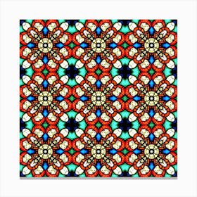 Stained Glass Pattern Texture Face Canvas Print