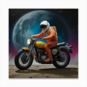 Motorcycle- spaceman Canvas Print