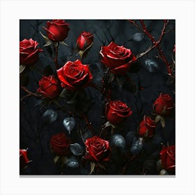 Dark Roses Canvas Print