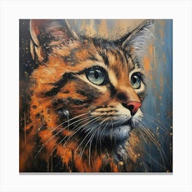 Cat Painting Canvas Print