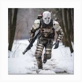 Post Apocalypse Jason in the snow  Canvas Print