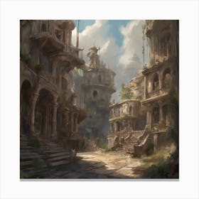 Fantasy City 72 Canvas Print