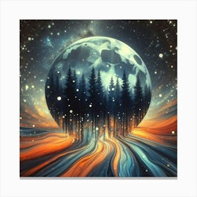 Full Moon In The Sky Canvas Print