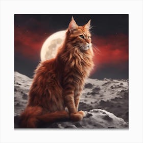 Moon Cat Canvas Print