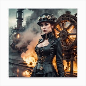 Steampunk Girl Canvas Print