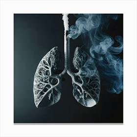 Lungs And Smoke 1 Canvas Print