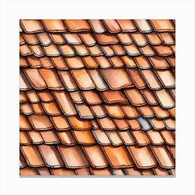 Tile Roof Background 2 Canvas Print