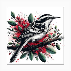 Bird On A Branch Canvas Print