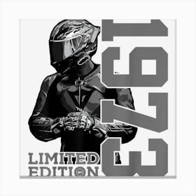 Limited Edition 1973 Biker Motorbike 49th Birthday Canvas Print