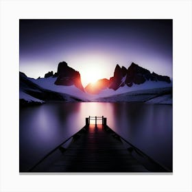 Sunset In The Mountains Canvas Print