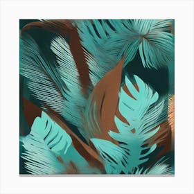 Abstract Tropical Leaf pattern art, 122 Canvas Print