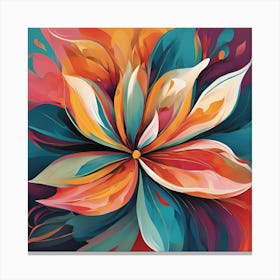 Colorful Flower Painting Canvas Print