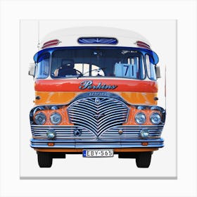 Bedford Bus Malta Yellow Traffic Canvas Print