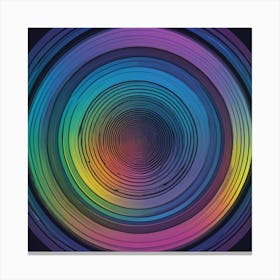 Rainbow Spiral Vector Canvas Print