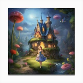 Alice In Wonderland art print 1 Canvas Print