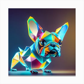 Polygonal French Bulldog 2 Canvas Print