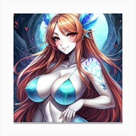 Sexy anime mermaid 04 Canvas Print