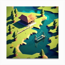 Low Poly Canvas Print