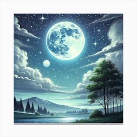 Full Moon In The Sky 45 Canvas Print