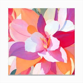 Bright Floral Macro Canvas Print