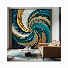 Abstract Swirl Wall Art Canvas Print