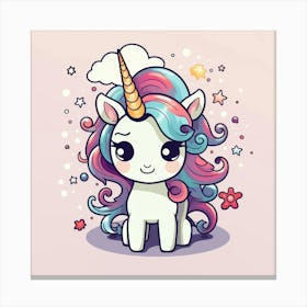 Cute Unicorn 348 Canvas Print