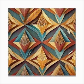 Firefly Beautiful Modern Abstract Detailed Native American Tribal Pattern And Symbols With Uniformed (15) Canvas Print