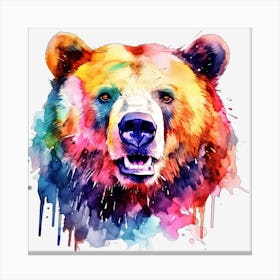 Colorful Bear 6 Canvas Print